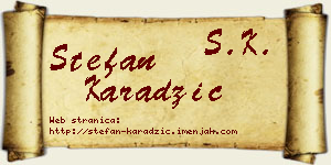 Stefan Karadžić vizit kartica